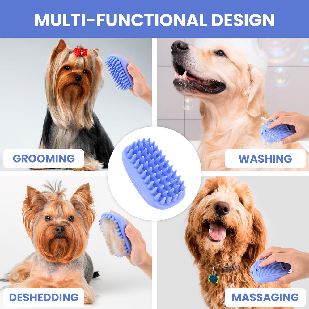 We Love Doodles cepillo de baño para perro ofrece masaje suave durante el lavado
