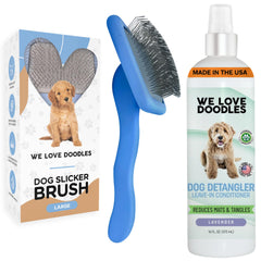 We Love Doodles cepillo slicker grande para pelo suave y sin enredos