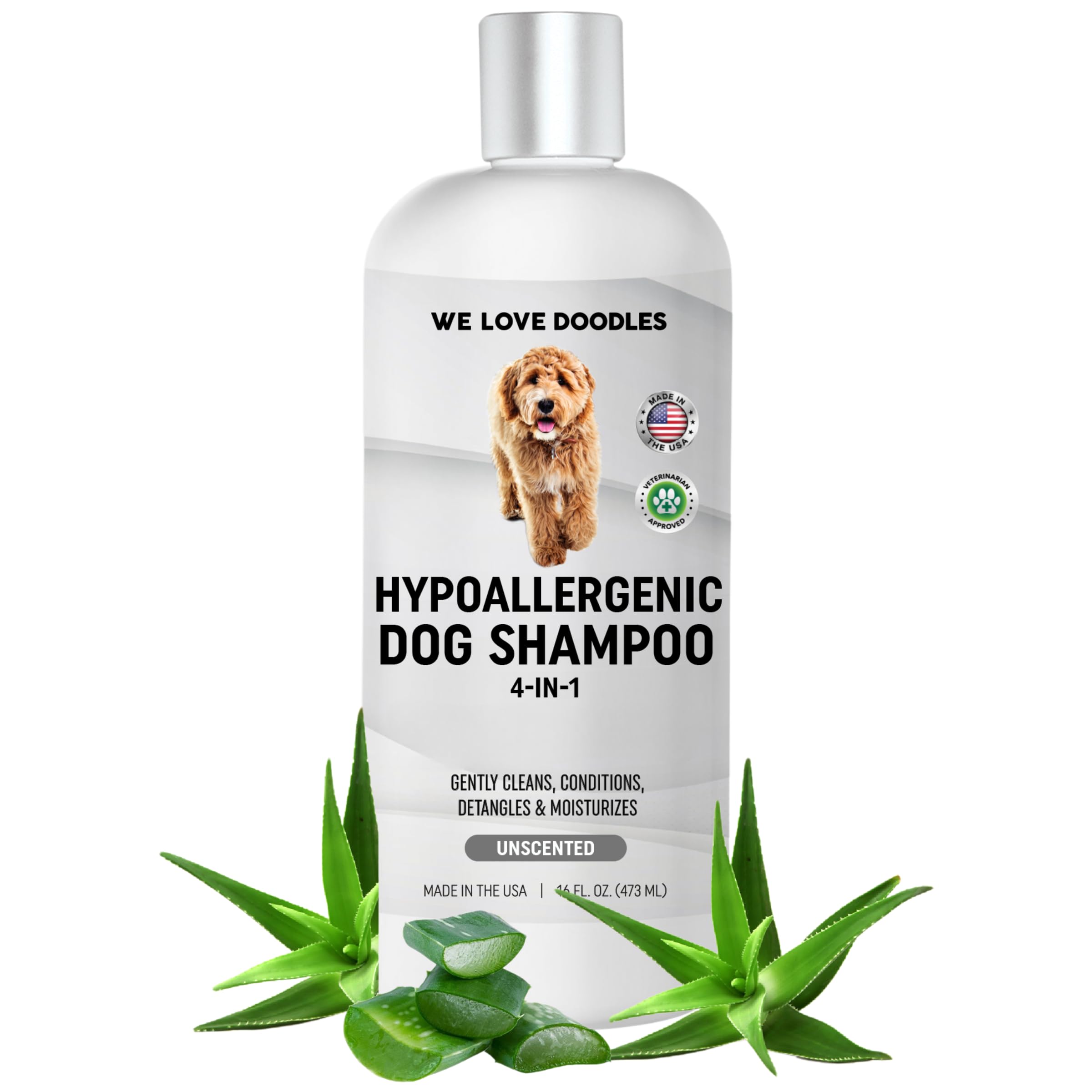 We Love Doodles champú hipoalergénico para perros, limpieza suave y piel sensible