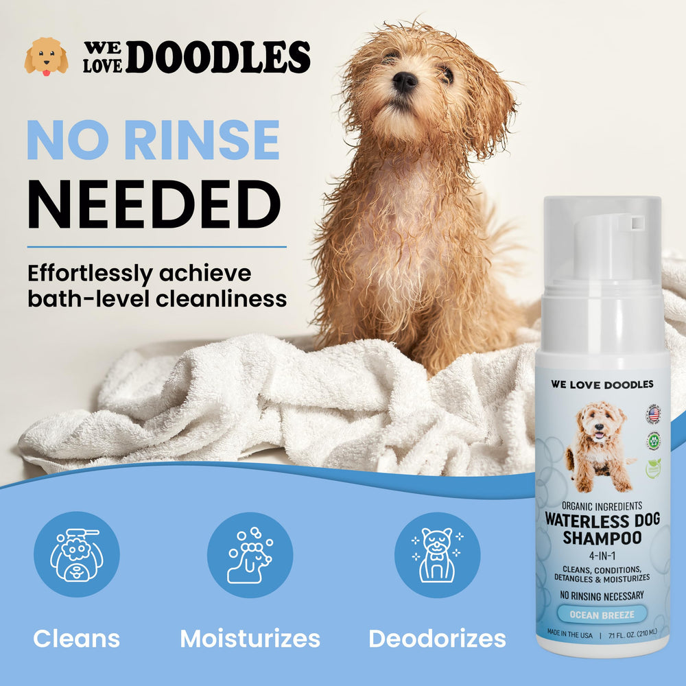 We Love Doodles champú seco para perros, pelaje limpio y suave tras uso