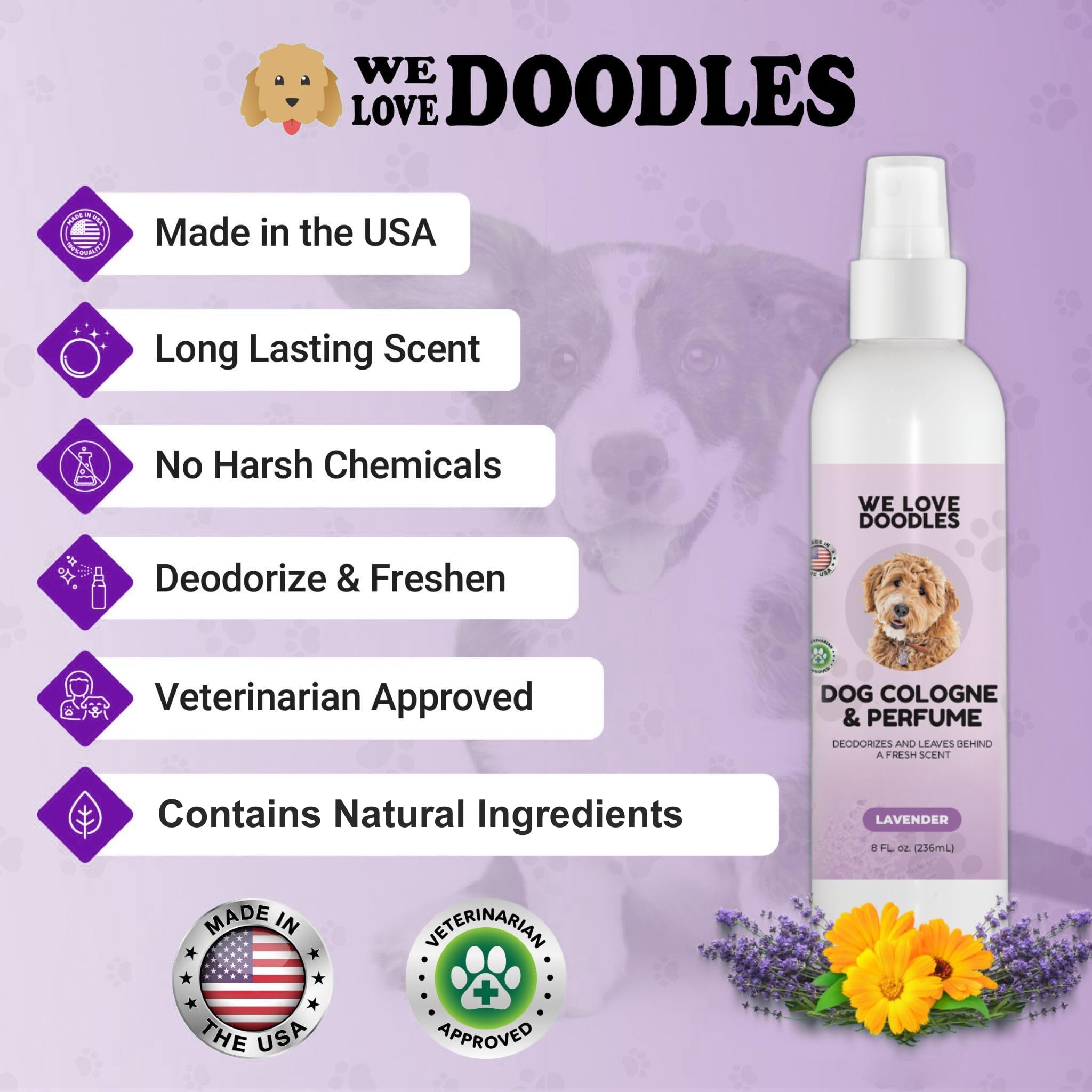 We Love Doodles desodorante para perros, olor agradable que mejora el ambiente del hogar