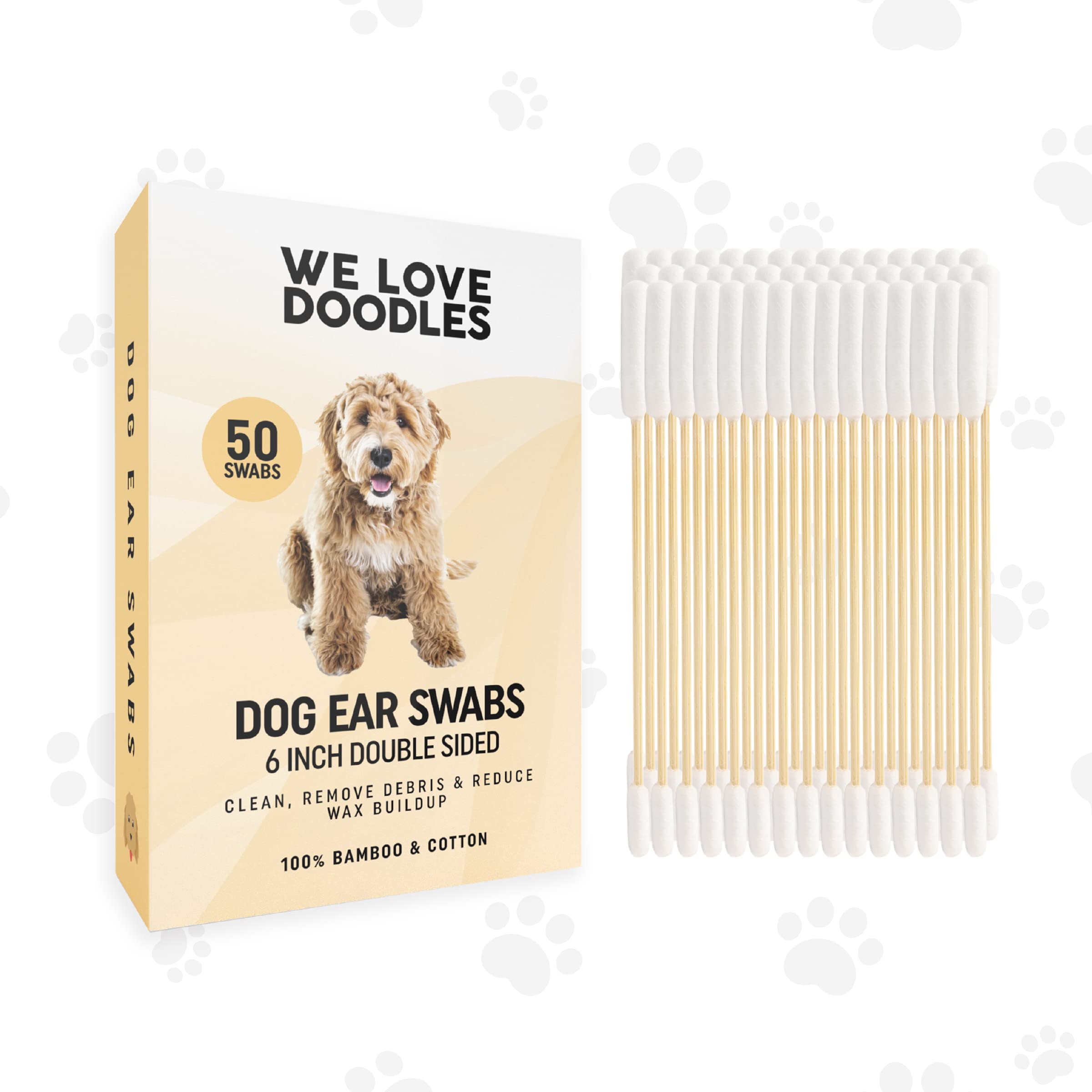 We Love Doodles: hisopos algodón, punta doble para oídos de perro