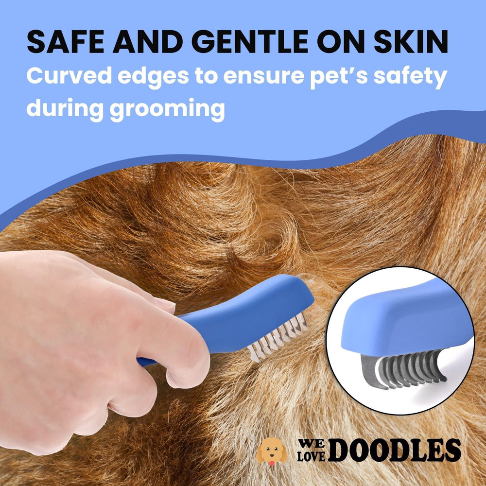 We Love Doodles Mango de madera ergonómico, agarre estable para grooming