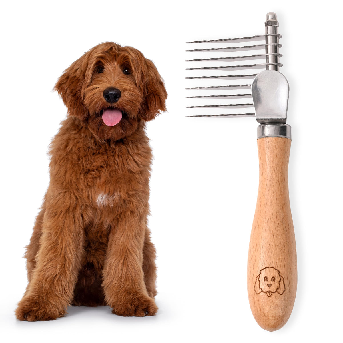 We Love Doodles: peine dematador para perro que elimina enredos con suavidad.