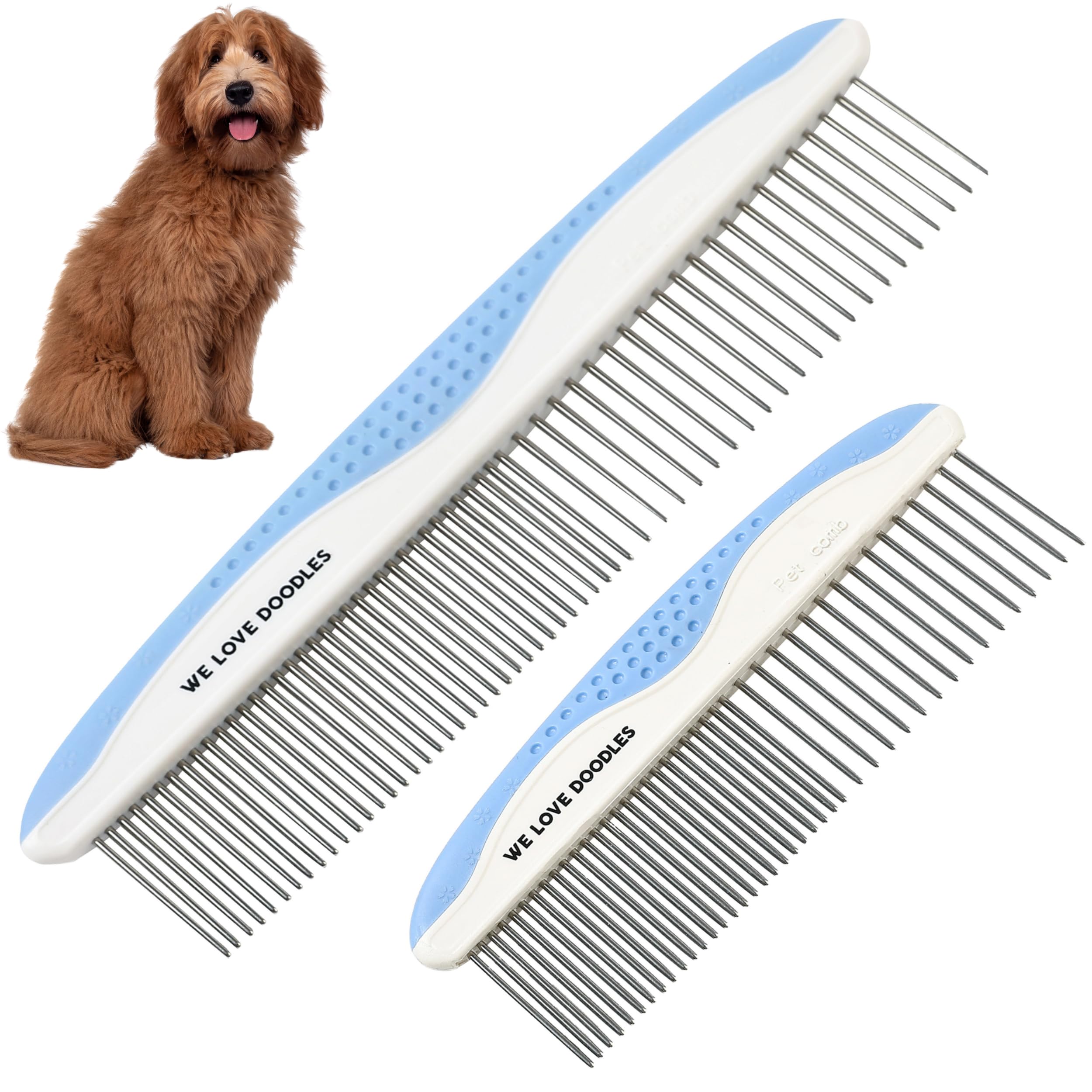 We Love Doodles: peine de metal para perros, desenredo suave de nudos.