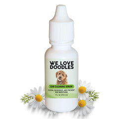 We Love Doodles Serum para oídos de perros, aplicación suave para limpieza diaria.