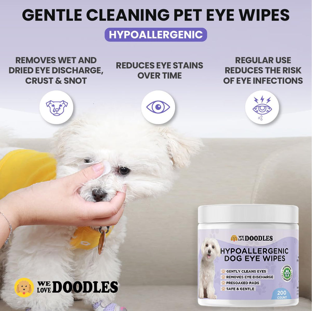We Love Doodles toallitas oculares para perros eliminan manchas de lágrimas