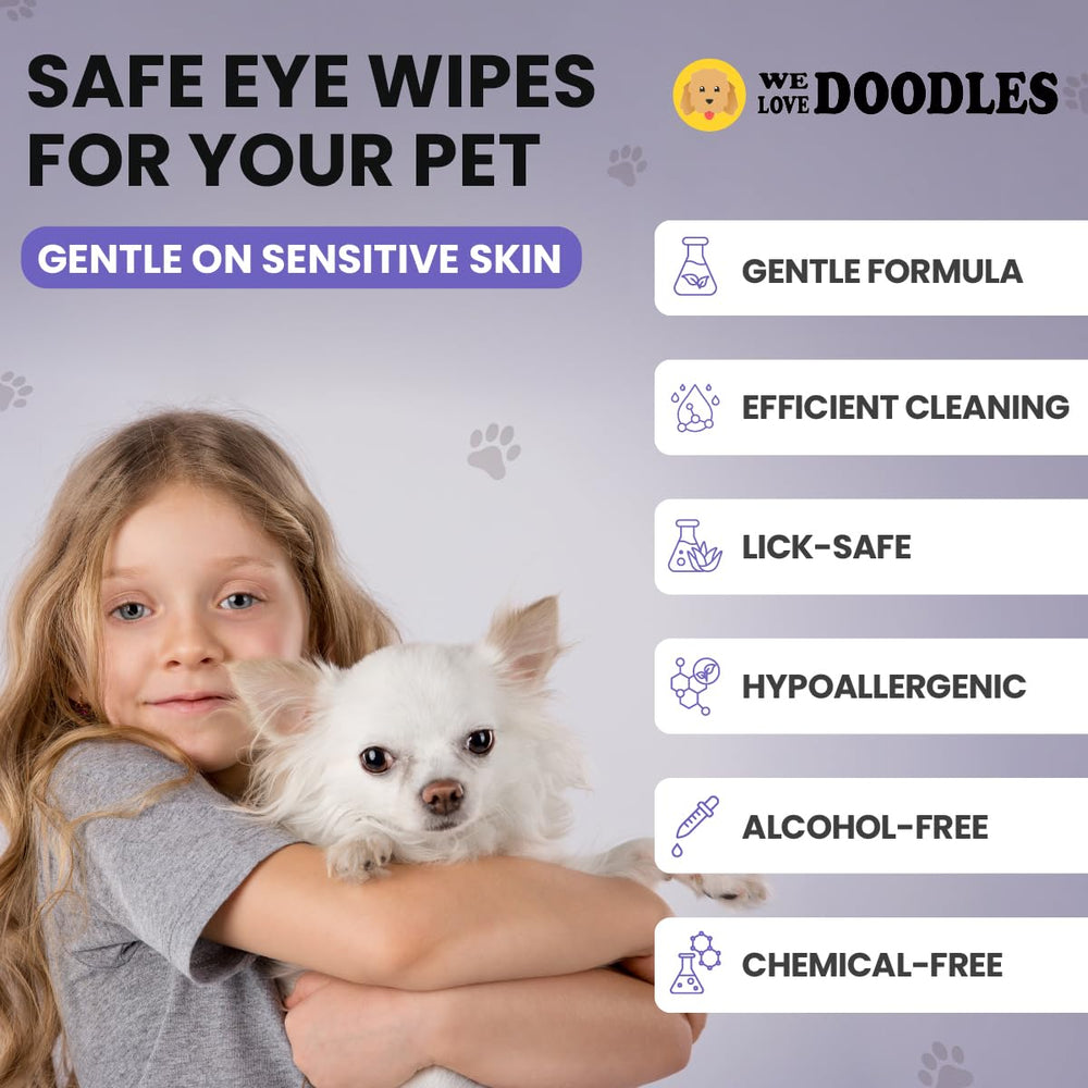 We Love Doodles toallitas oculares para perros limpieza suave y rápida
