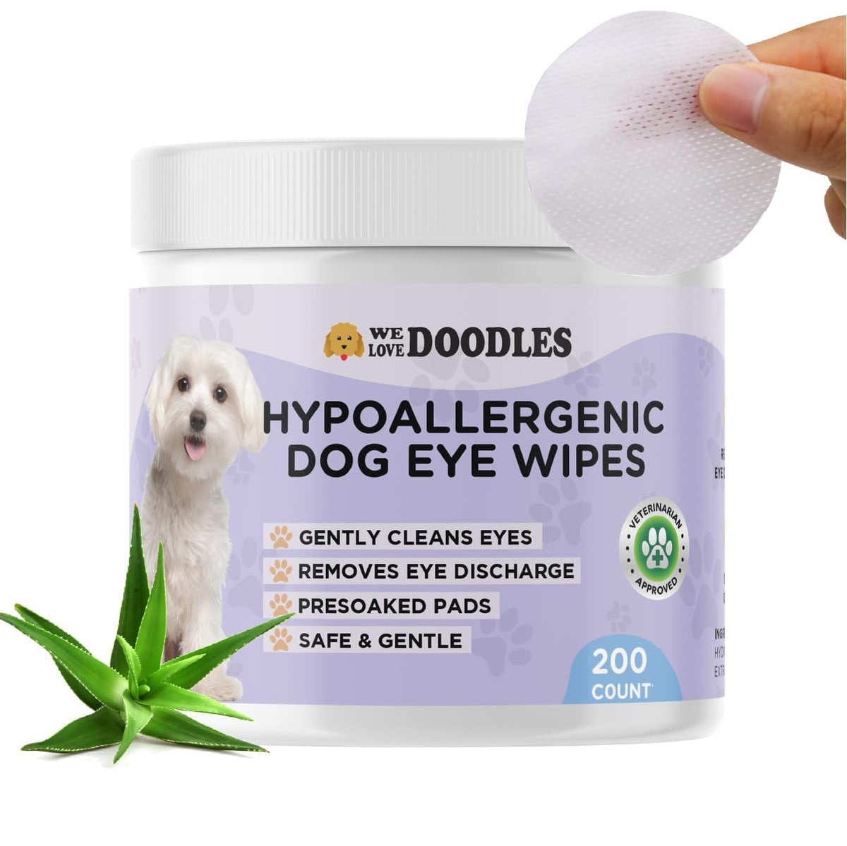 We Love Doodles toallitas oculares para perros prehumedecidas para limpieza suave