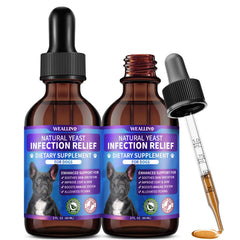 WEALLIN Gotas probióticas para perros: empaque visible y uso diario.