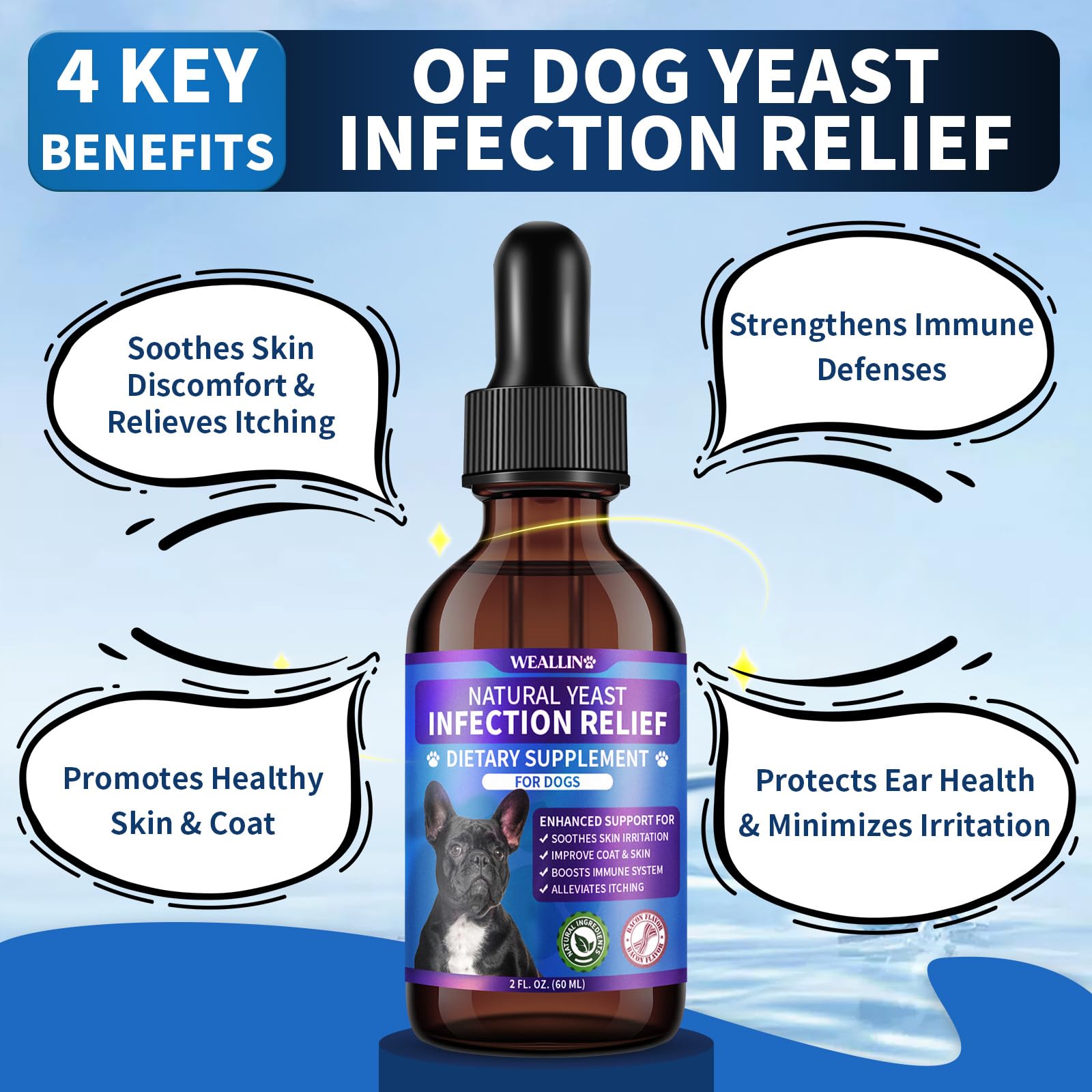 WEALLIN Mezcla de hierbas 8 para perro: aroma natural ofrece bienestar.