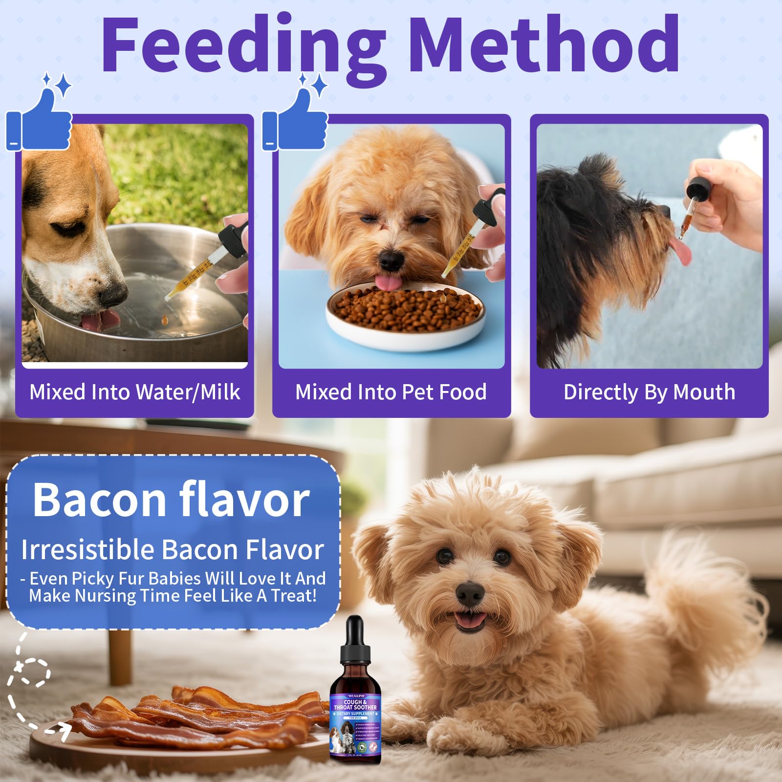 WEALLIN Tos para perros, sin-quimicos-artificiales: fórmula natural sin aditivos agresivos.