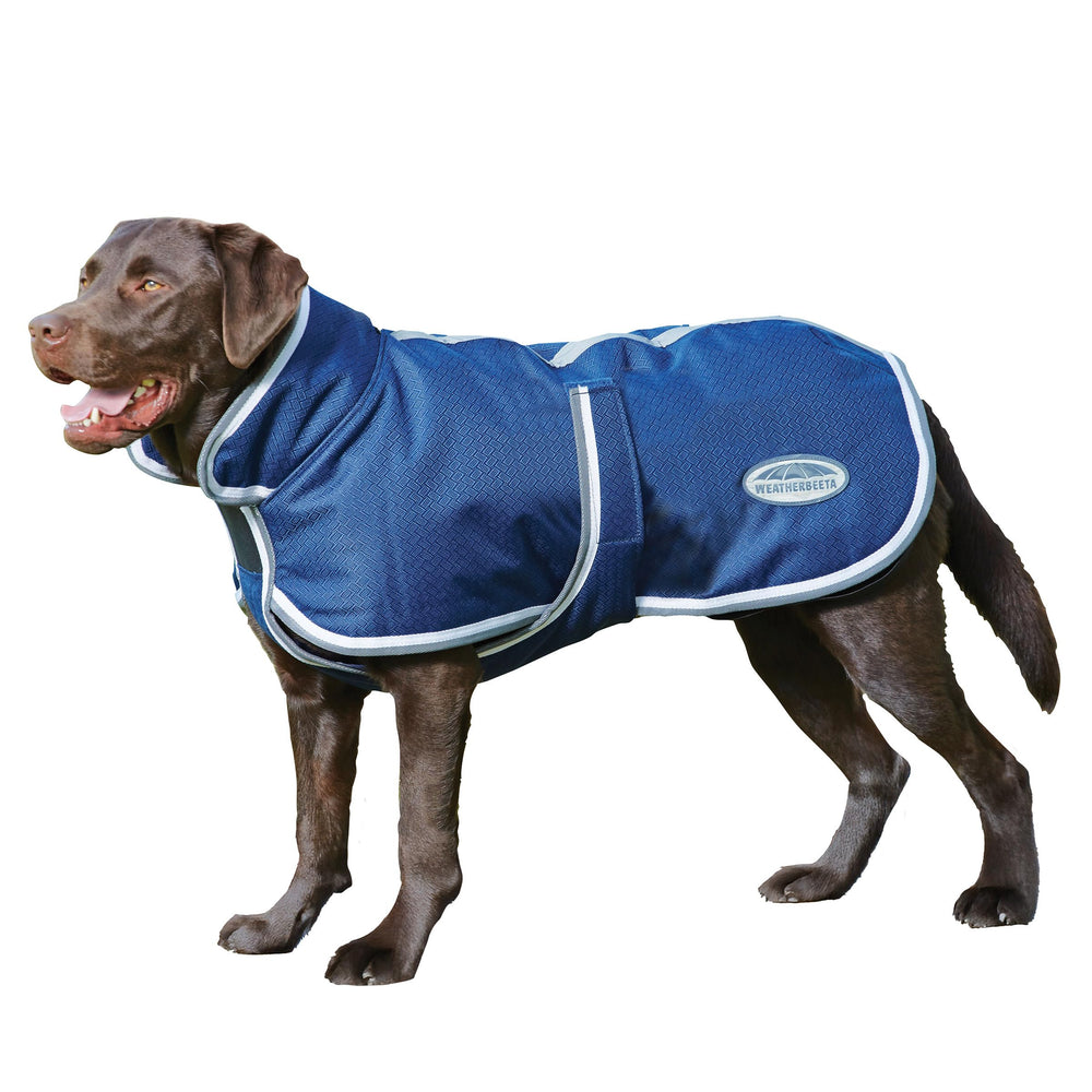 WeatherBeeta ComFiTec Parka 1200D Deluxe, vista frontal, abrigo impermeable para perros con ajuste cómodo