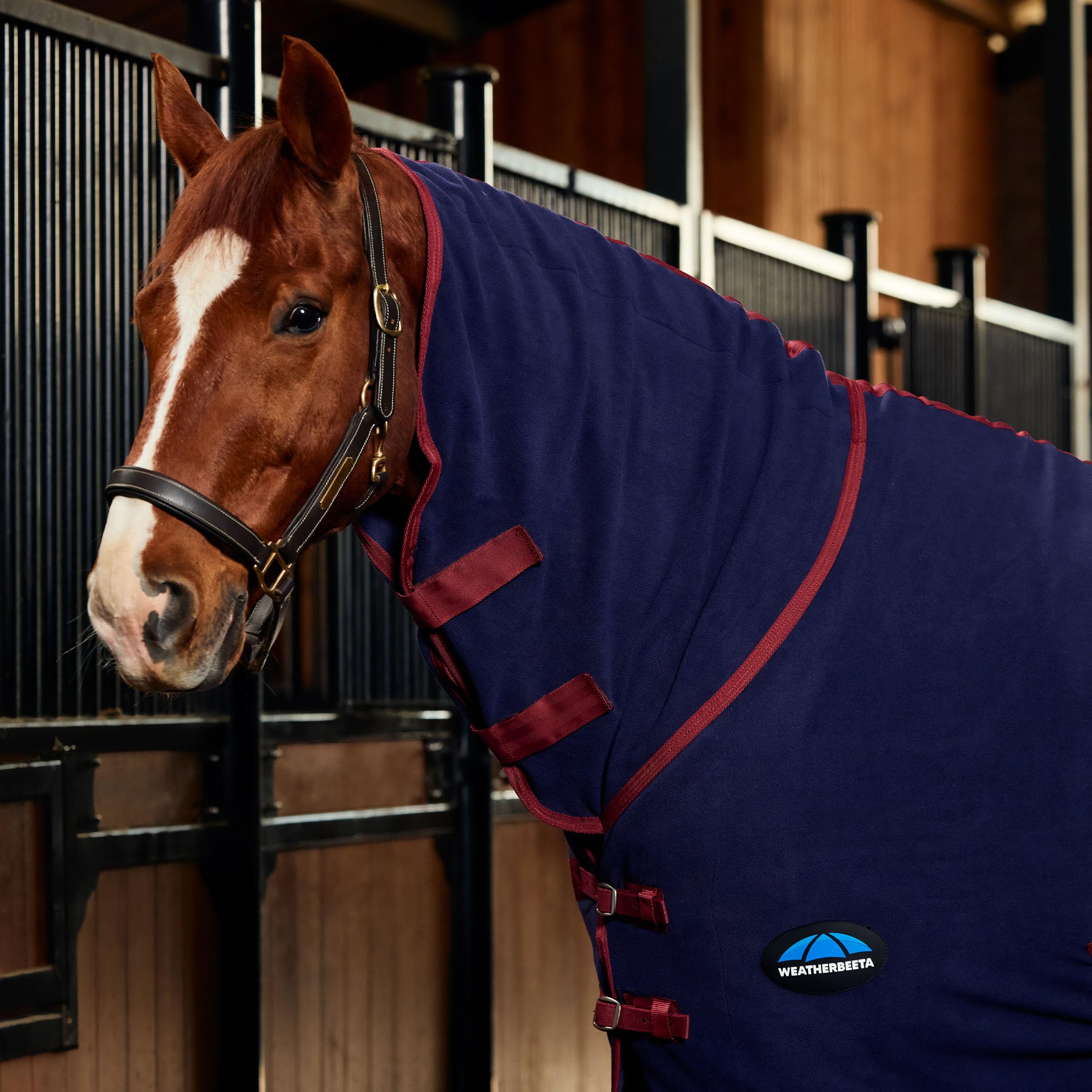 WeatherBeeta control de humedad con forro polar que mantiene seco al caballo.