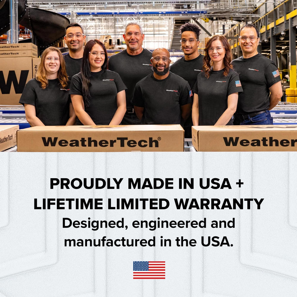 WeatherTech acabado gris oscuro, diseño moderno y fácil de combinar.