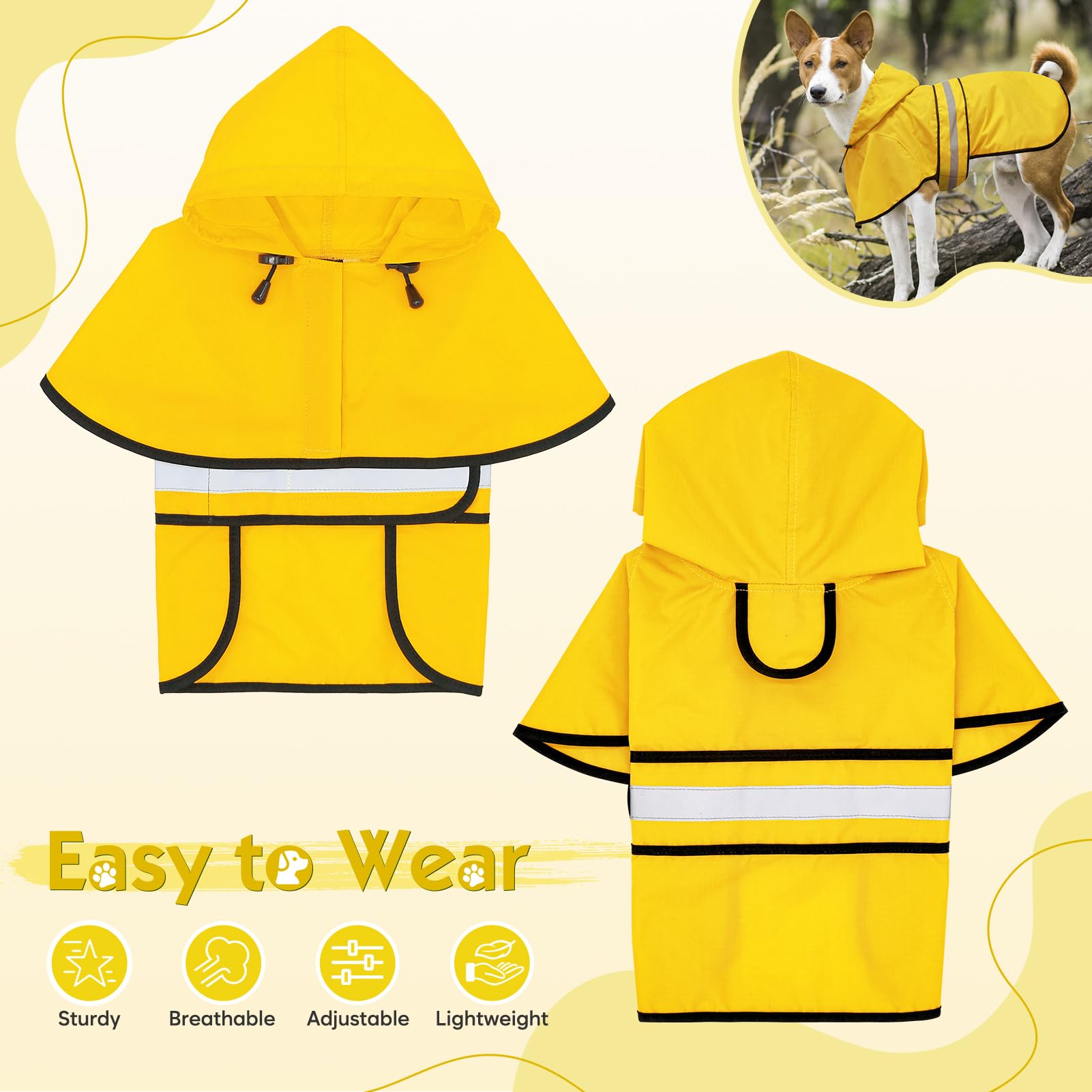Chaqueta ligera Weesiber para perro, cómoda para sesiones largas.