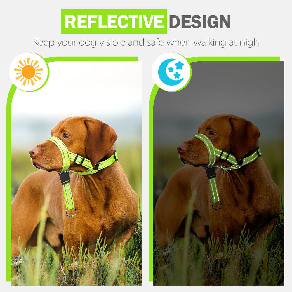 Weesiber collar cabeza perro ajuste rápido para talla personal