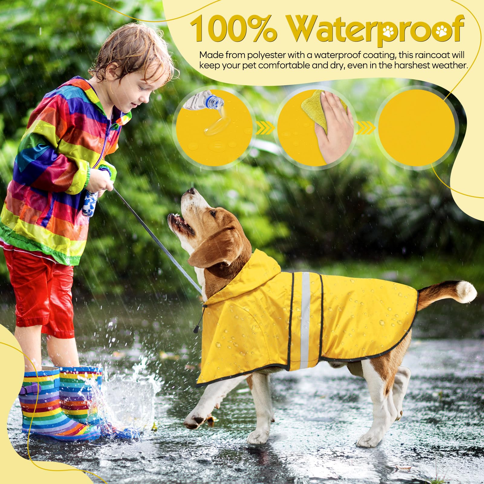 Diseño moderno de Weesiber para perros en días de lluvia.