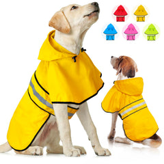 Chaqueta impermeable Weesiber para perro, ajuste cómodo para paseos bajo lluvia.