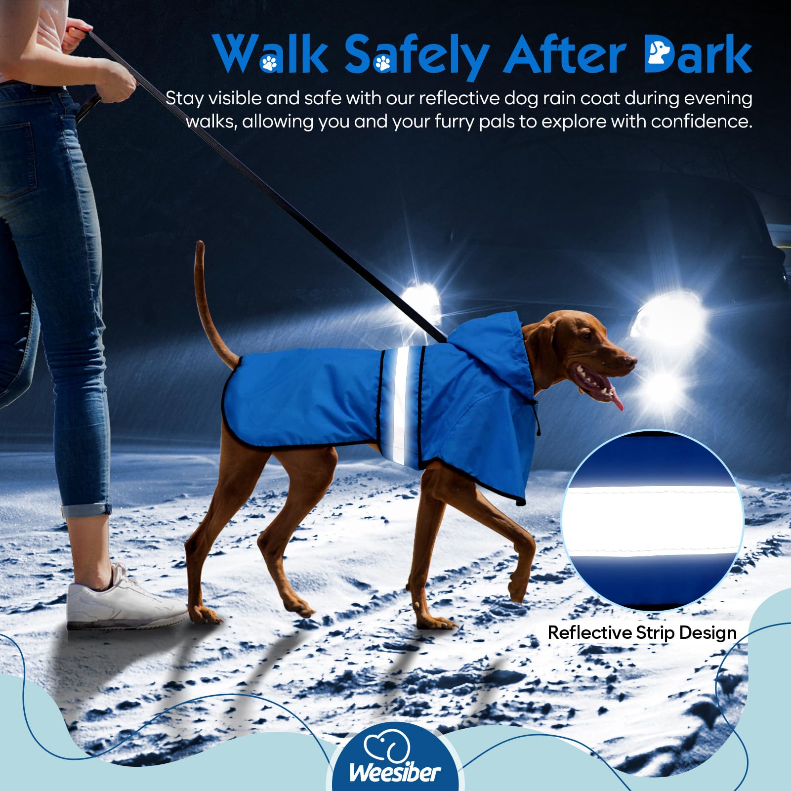 Weesiber chaqueta con tallas S a XL, ajuste ideal para cada perro.