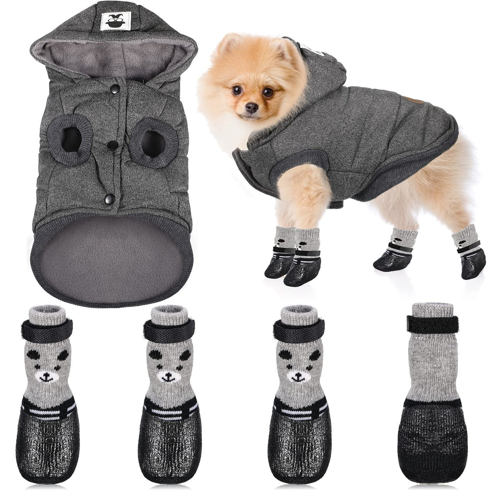 Weewooday abrigo-capucha para perro: cálido para paseos fríos.