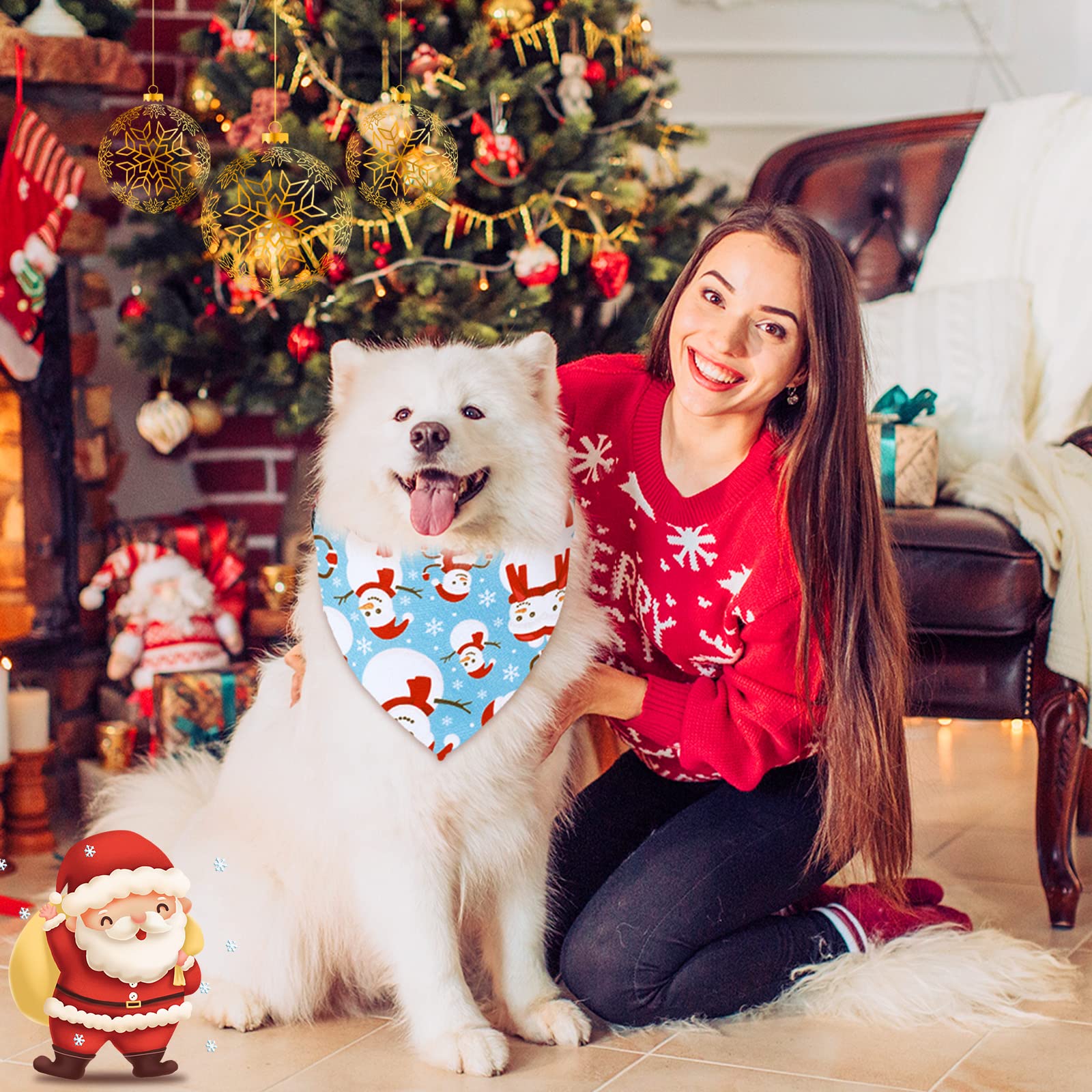 Bandanas para fiestas navideñas y ocasiones especiales de mascota Weewooday.