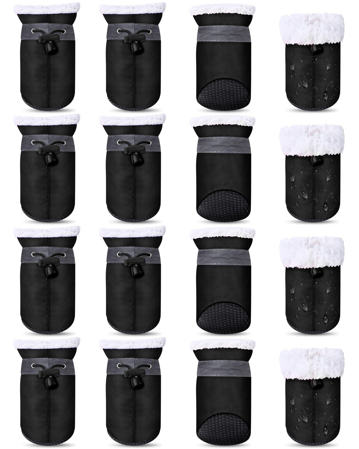 Botas impermeables Weewooday para perros en lluvia protegen las patas