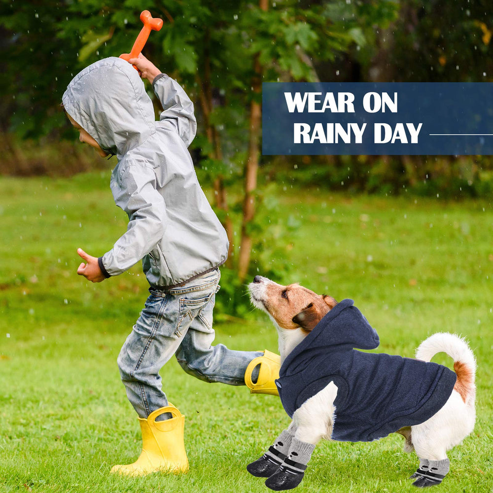 Weewooday botas impermeables para perro, agarre antideslizante en superficies mojadas.