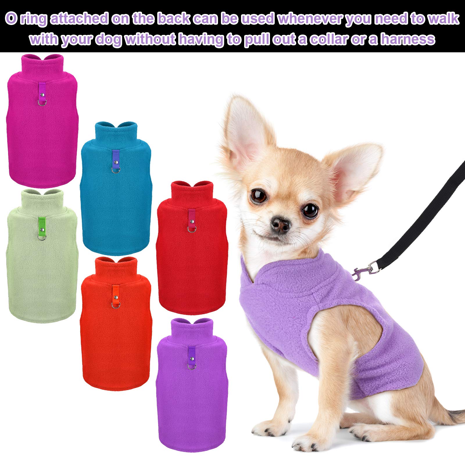 Weewooday chaqueta sin mangas con anilla para correa, ideal para caminar.