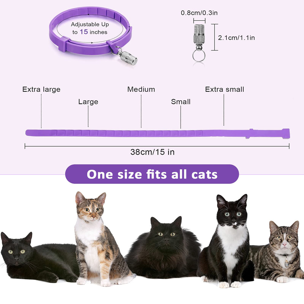 Weewooday collar calmante para gatos, ajuste flexible para un uso cómodo en distintas tallas
