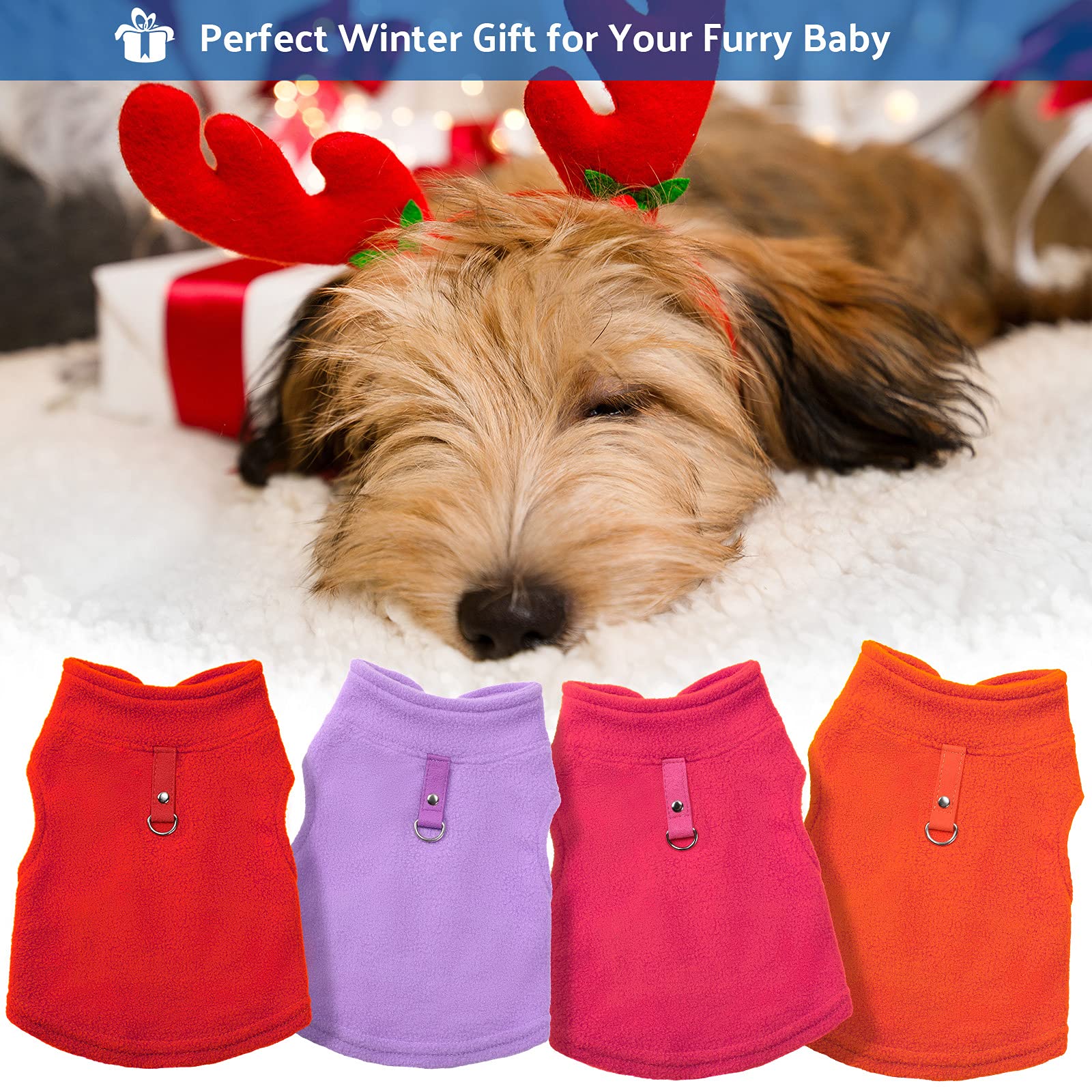 Weewooday conjunto de cuatro sudaderas para perro, variedad y rotation.