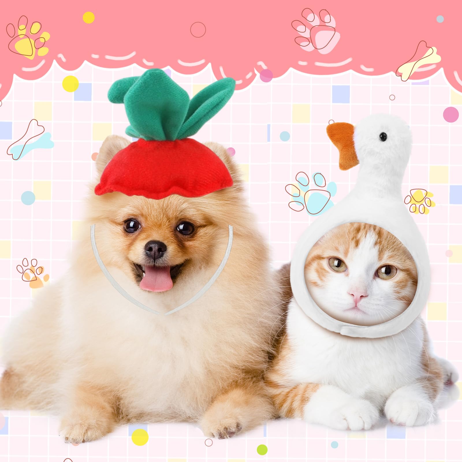 Weewooday gorro Taiyaki pez para mascota, tono divertido para fiestas