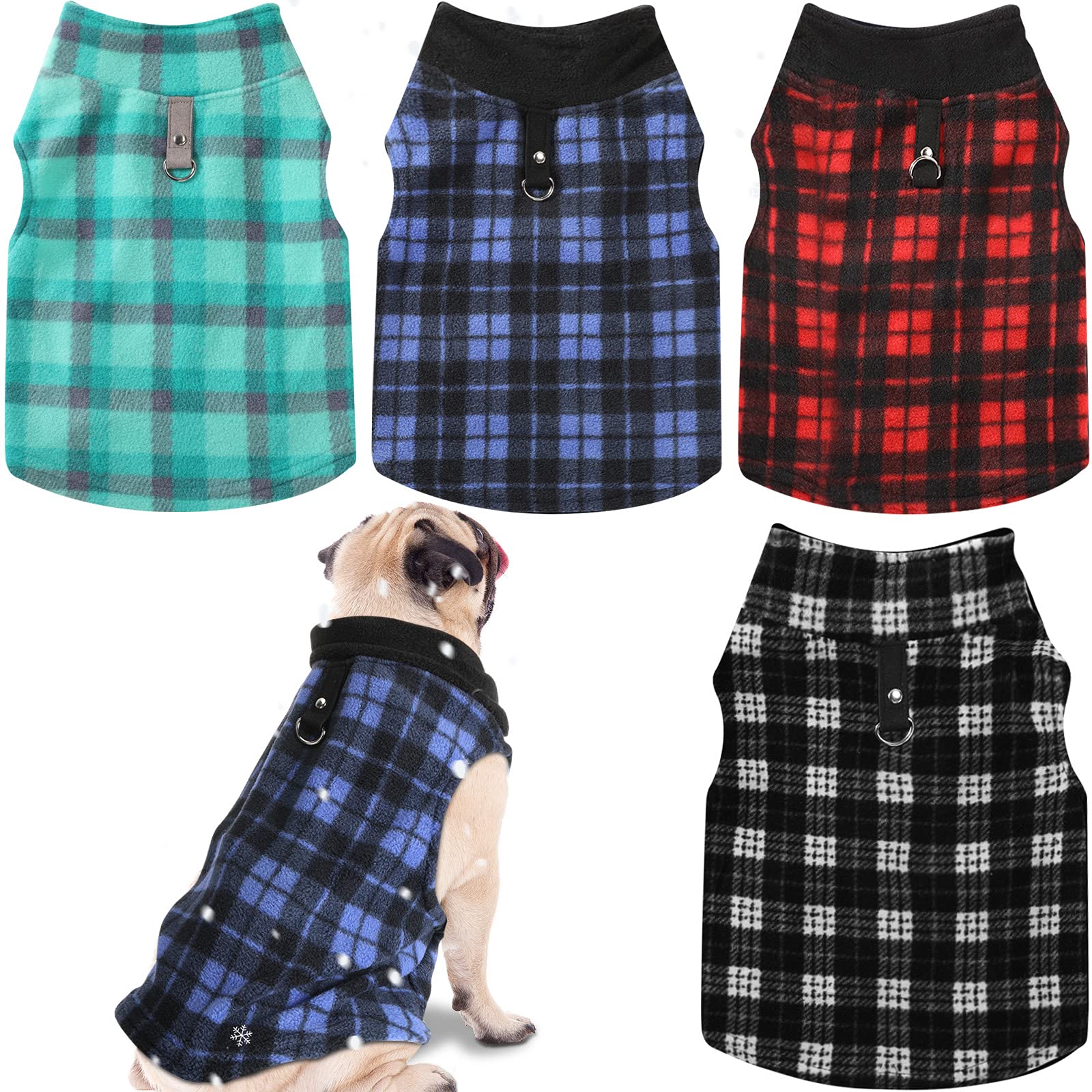 Weewooday sudadera para perro con anilla de correa, ideal para paseos más fáciles en frío.