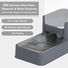 Cuenco de alimentación Wefeedy en acero inoxidable, resistente y fácil de limpiar.