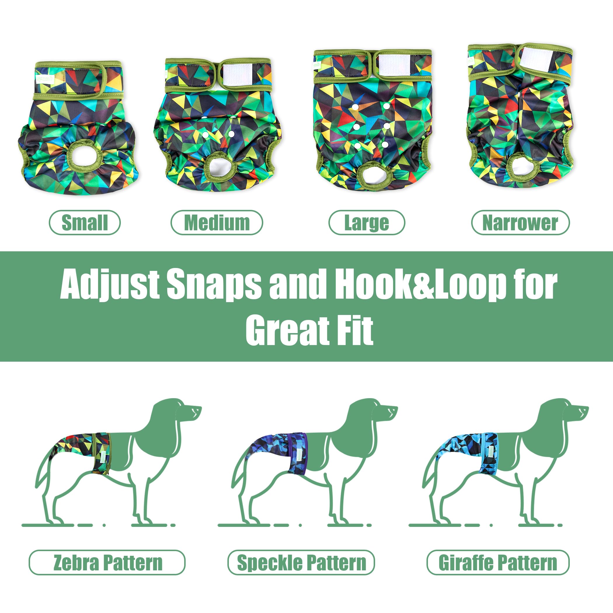Pañales Wegreeco reutilizables y lavables para perros, opción sostenible.
