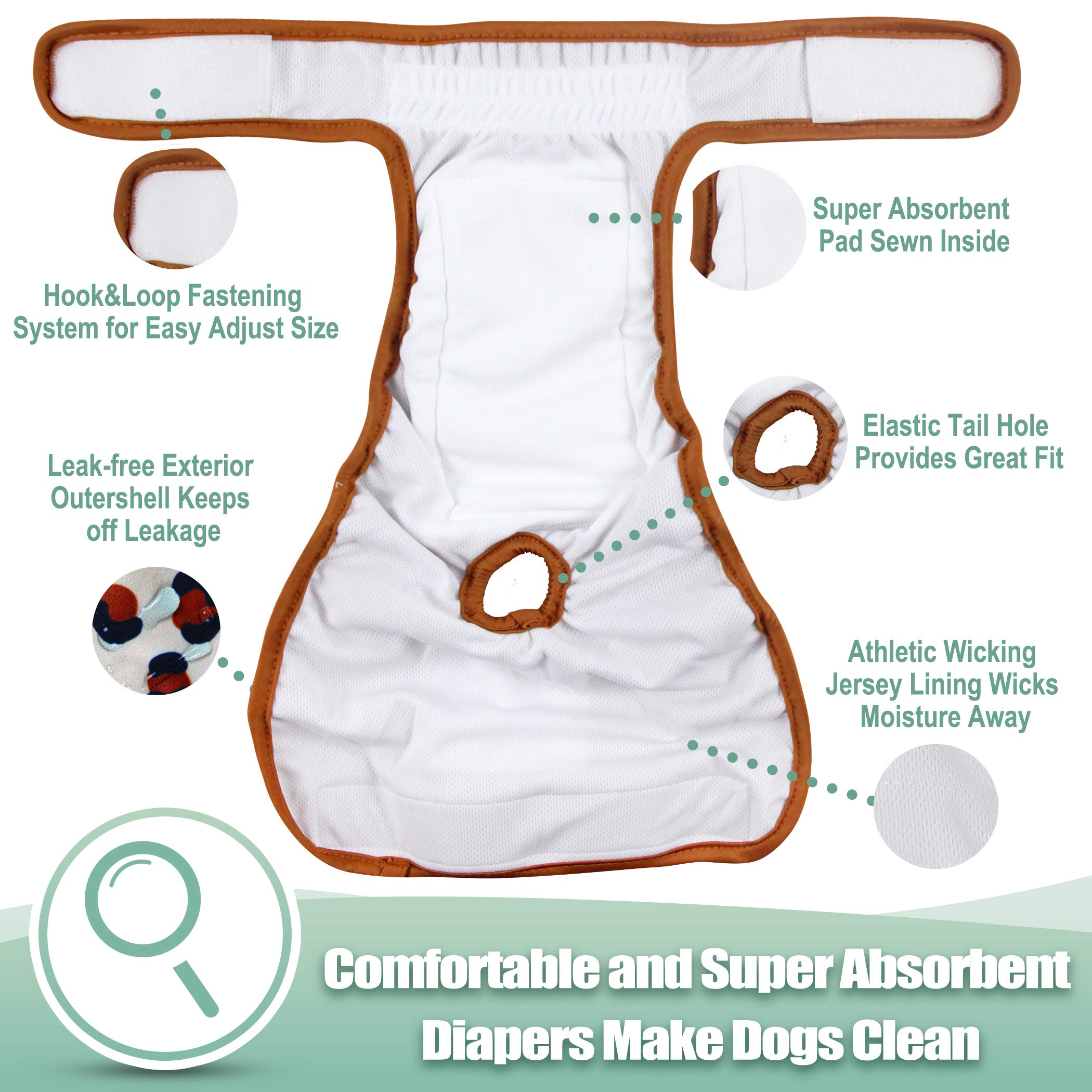 wegreeco pañales lavables suaves para mayor comodidad de tu mascota