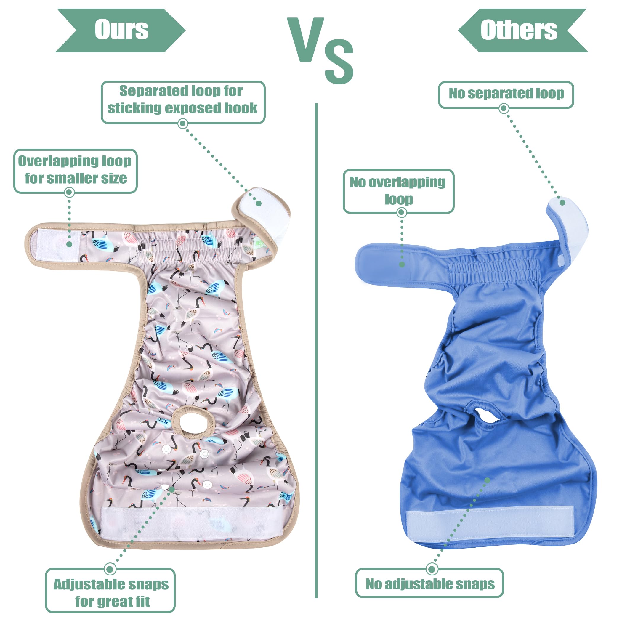 Pañales Wegreeco lavables con alta absorción, talla pequeña, ideal para uso durante el celo.