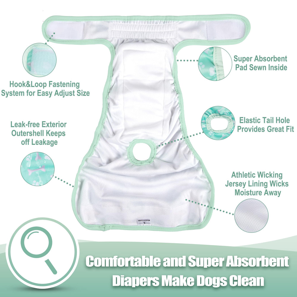 Wegreeco pañales para perro absorbencia alta para periodos largos