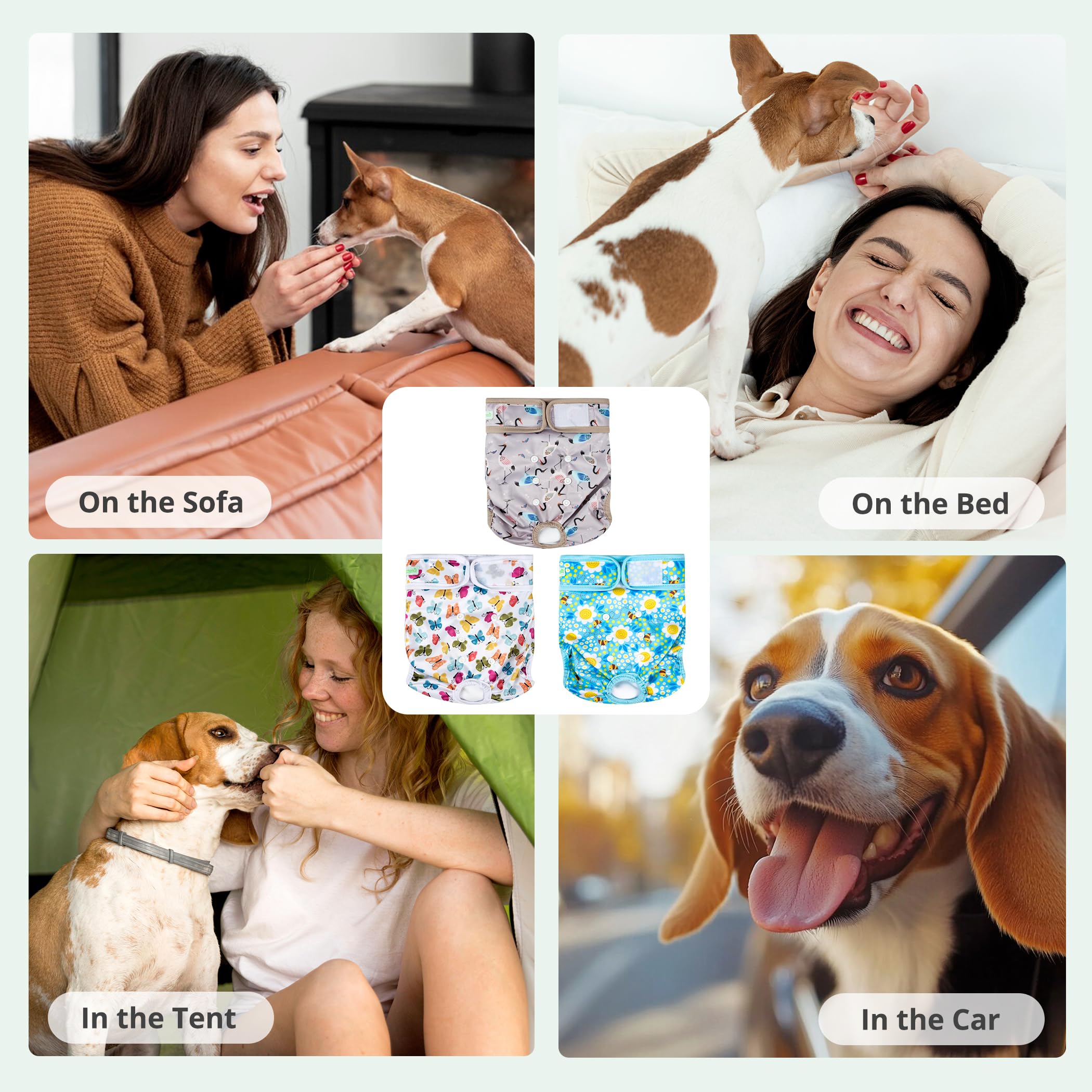 Pañales Wegreeco para perro: comodidad suave para uso diario.