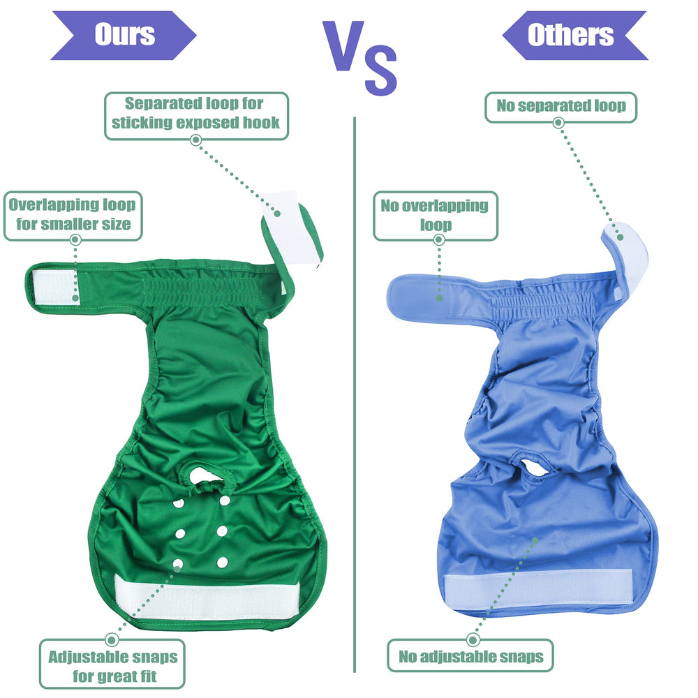 Pañales Wegreeco para perro femenino, absorbente incorporado para evitar filtraciones en casa.