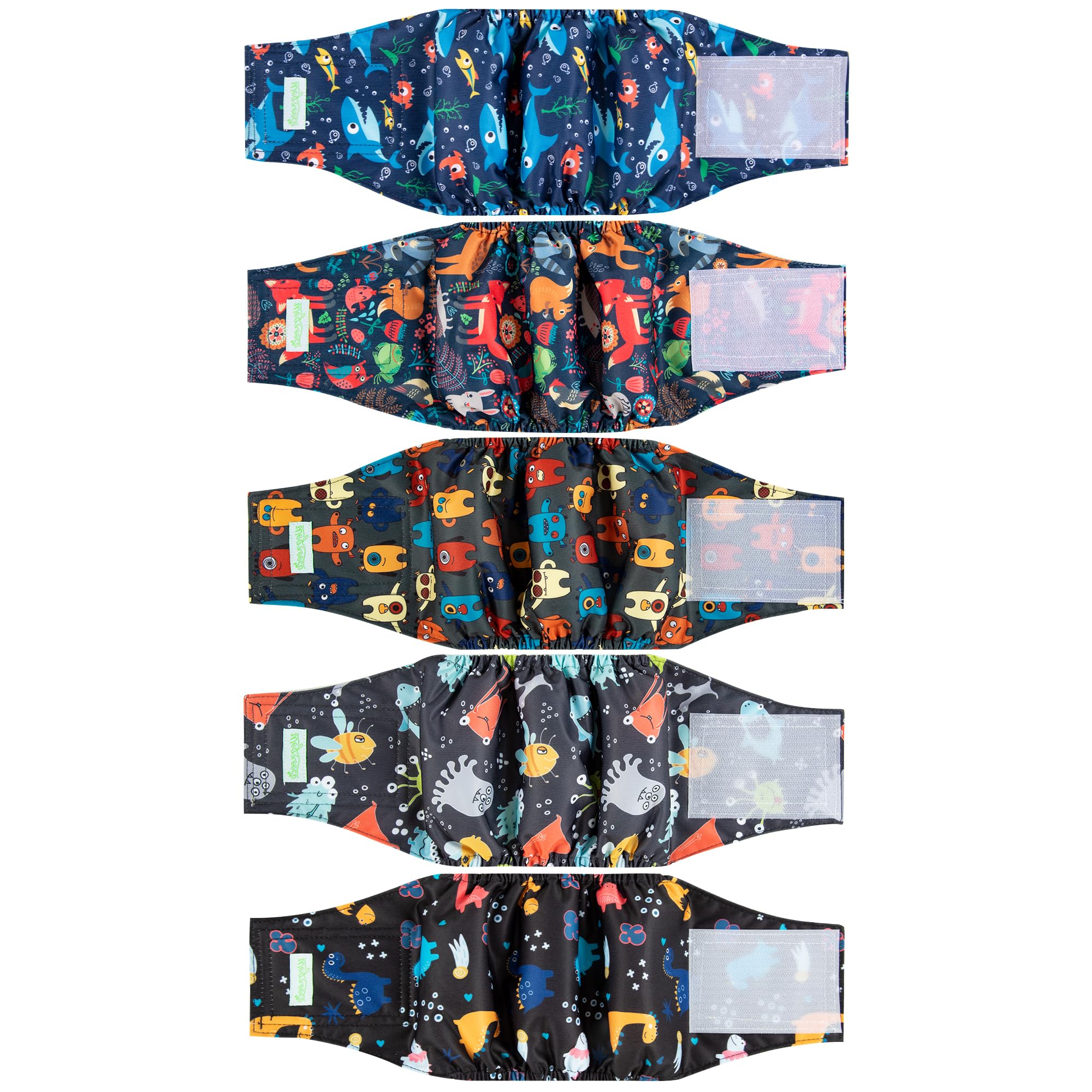 Pañales wegreeco para perro macho talla XS, 5 piezas, ideales para entrenamiento.