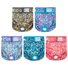 Pañales Wegreeco para perras femeninas con diseño floral y talla XL para ajuste cómodo.