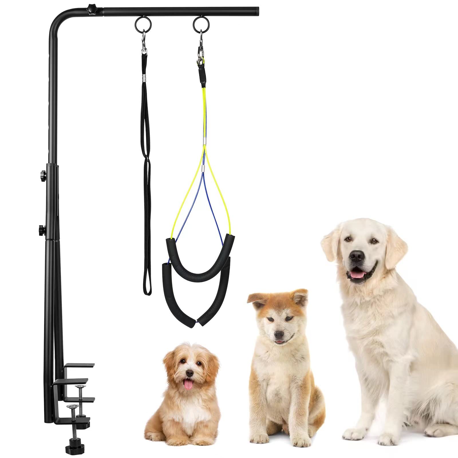 WeGXY brazo de mesa para aseo de perros, altura ajustable para sesiones seguras