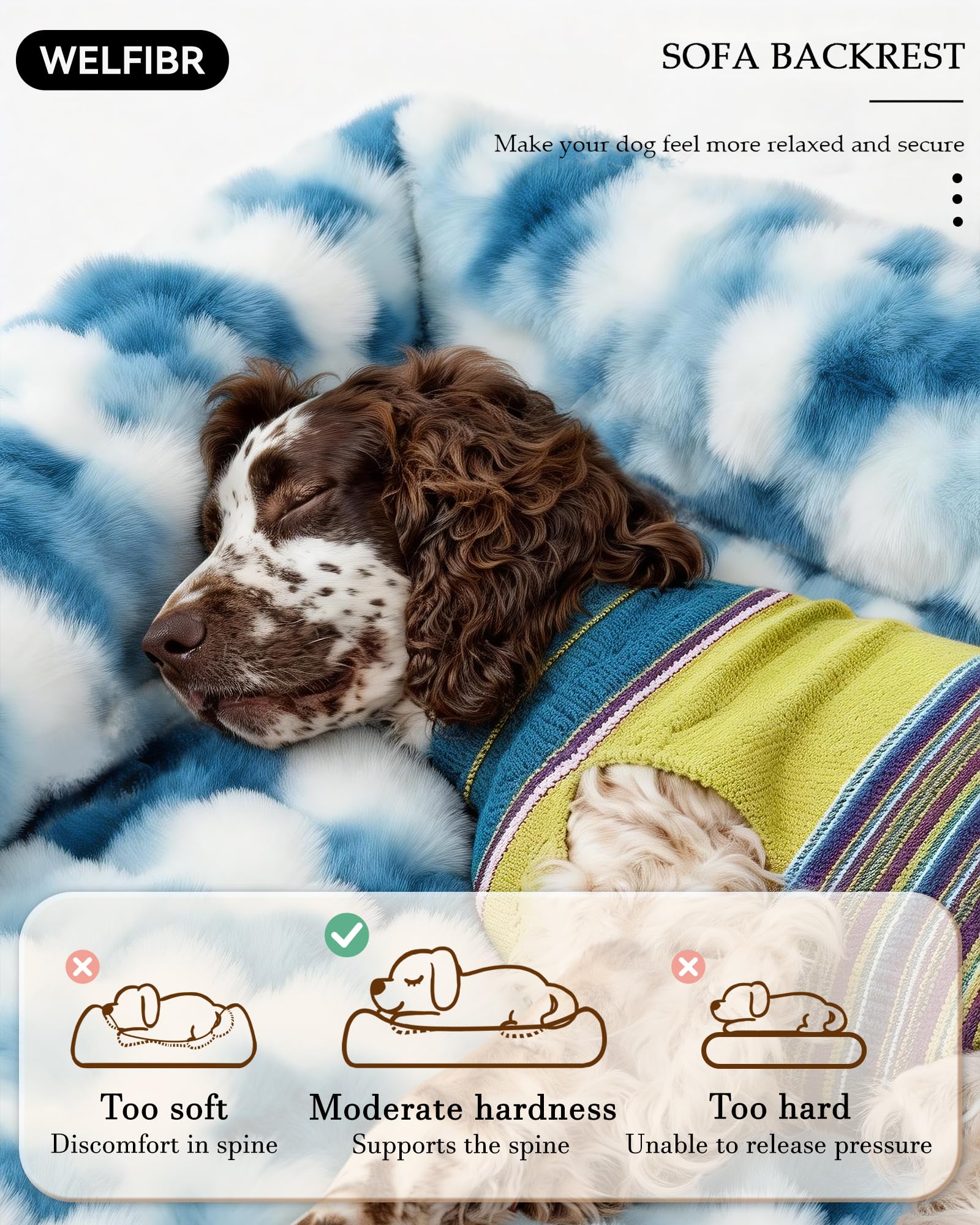 Cubierta removible de Welfibr para cama XL, fácil de limpiar.