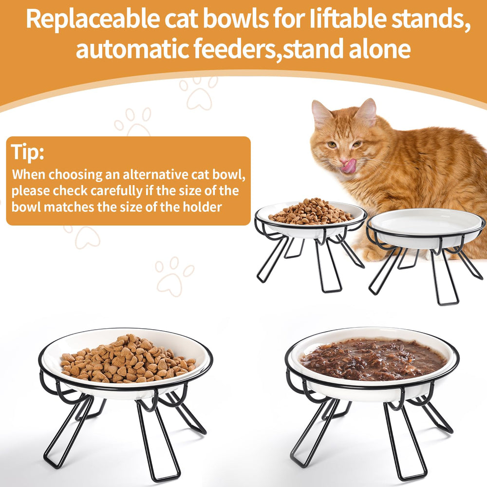Wellbro conjunto para gato en mesa elevada, reduce desorden al comer.