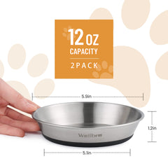 Wellbro tazones antideslizantes con base de silicona evitan deslizamientos al comer.