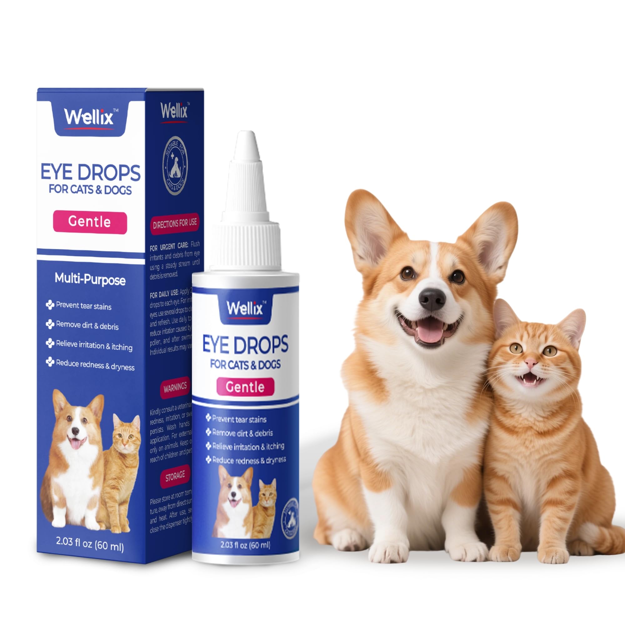 Wellix Gotas para ojos de perro: limpieza diaria y cuidado suave.
