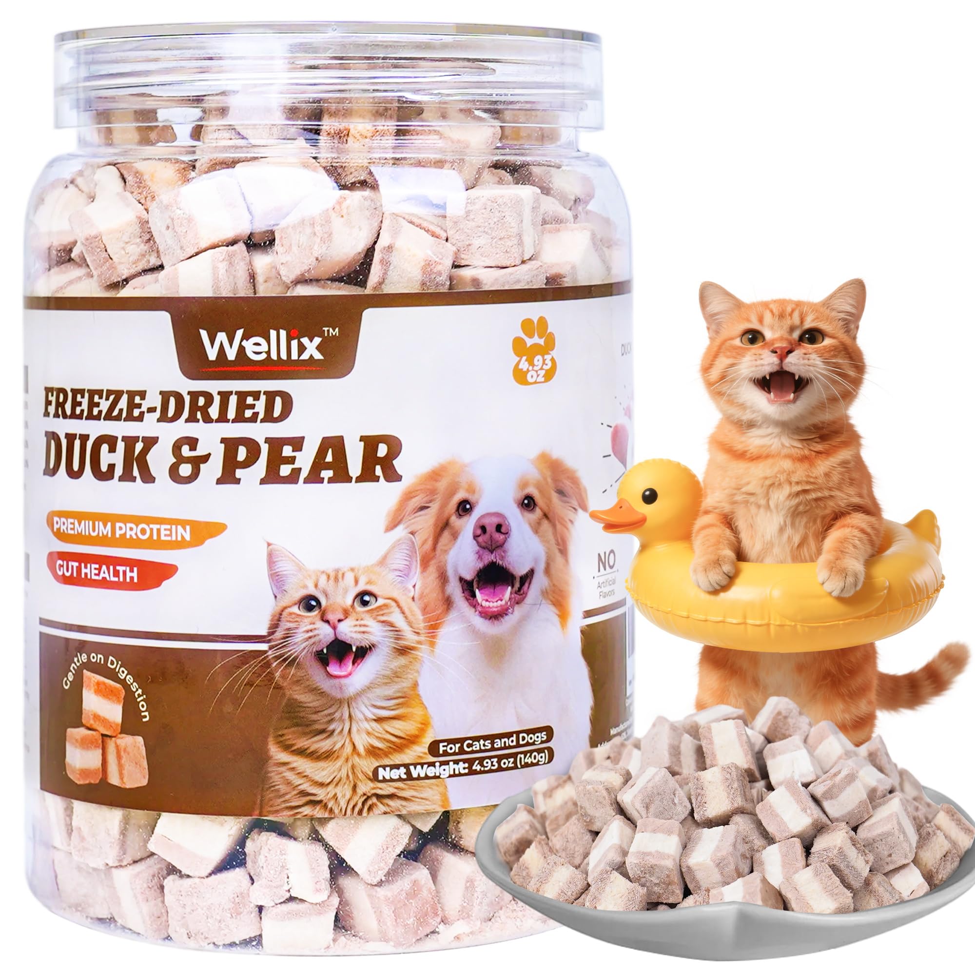 Wellix pato-pera: trozos congelados para premiar gatos y perros