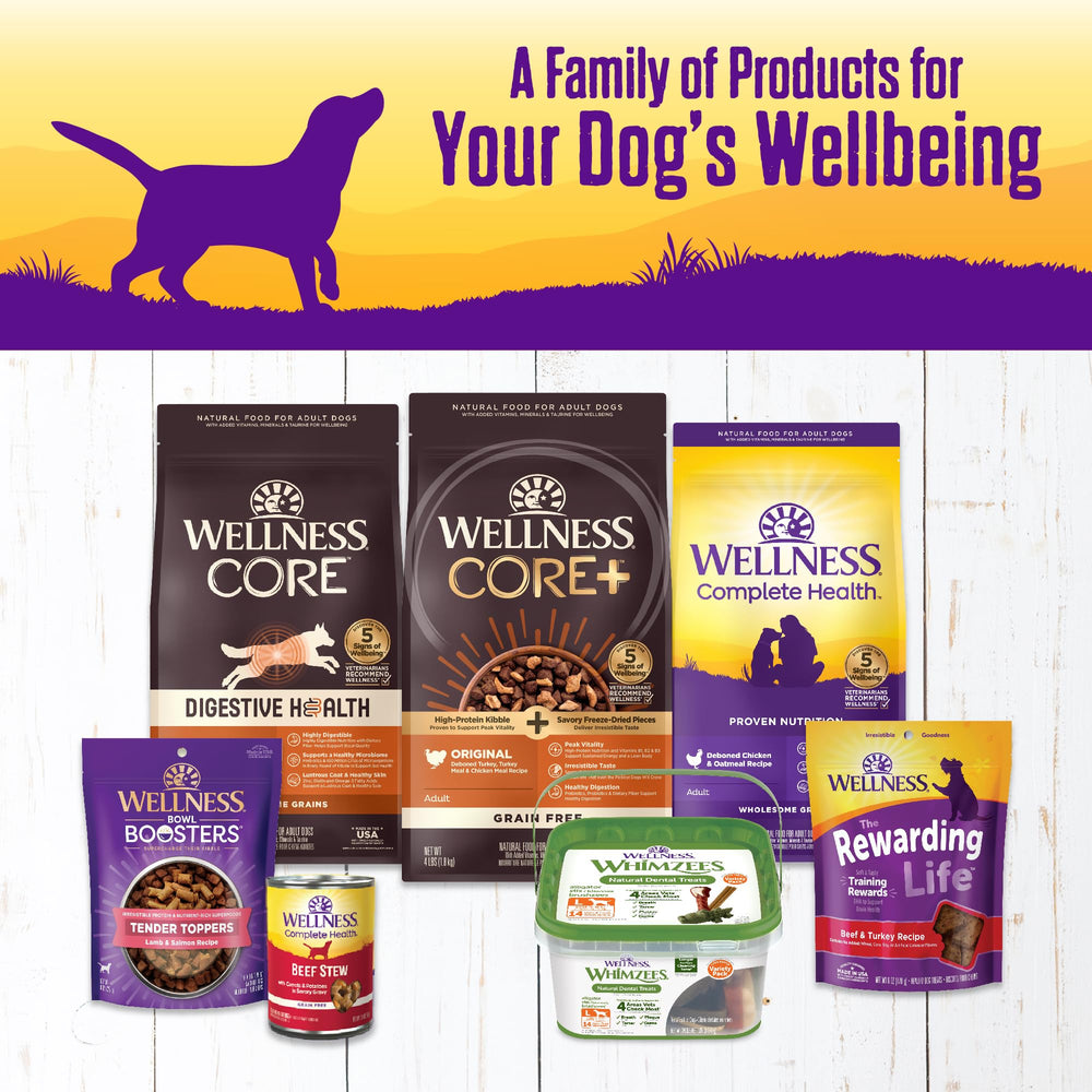 Wellness perro sin maíz trigo ni soja, ingredientes naturales