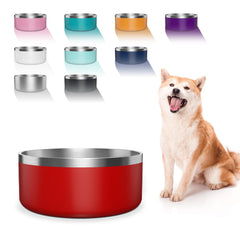Tazón WENBOKMIN de acero inoxidable para agua y comida, duradero y apto para lavavajillas.